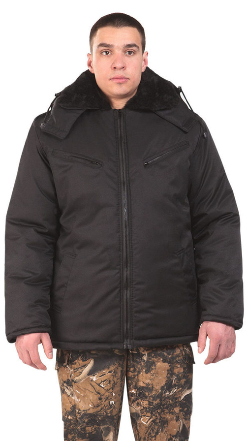 Куртка утеплённая Пилот на меху (оксфорд, черный)