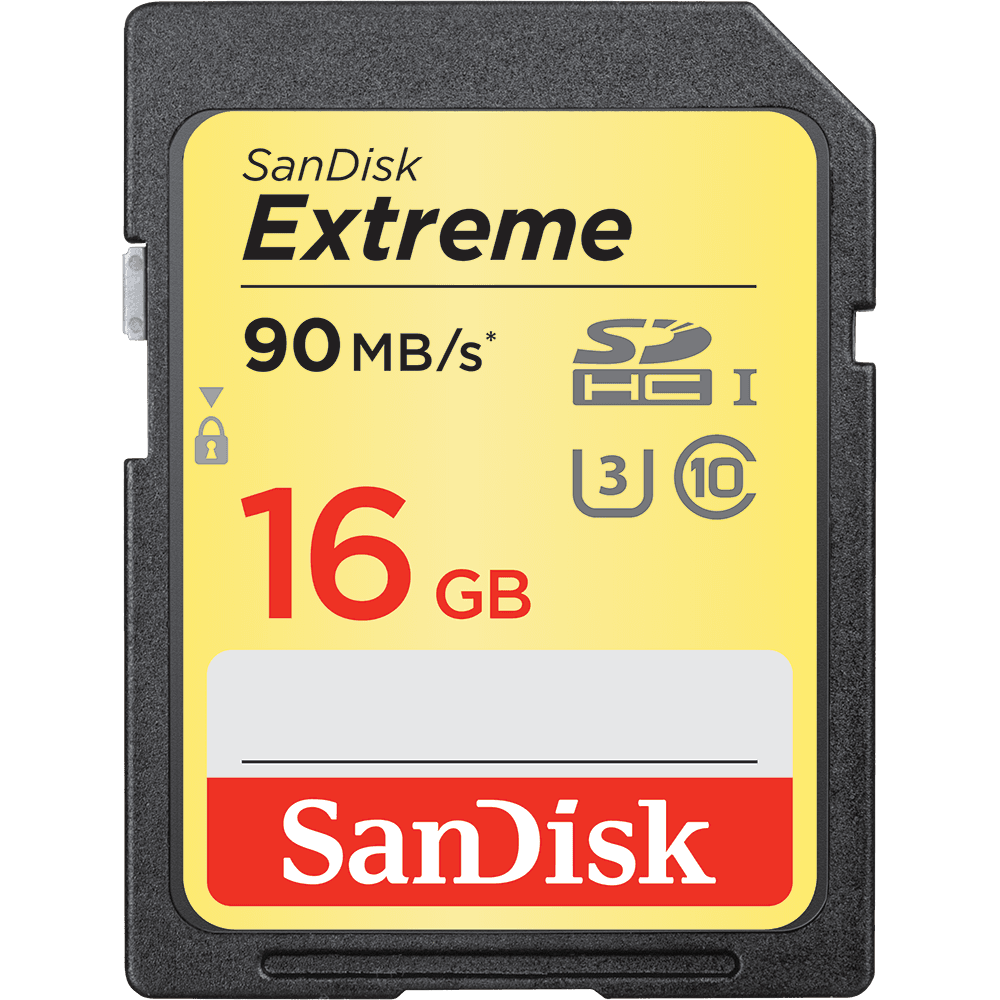 Карта памяти Sandisk 16GB Extreme 90MB/s SDHC