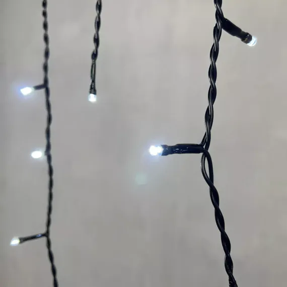 Светодиодная бахрома 3,1*0,5 м., 150 холодных белых LED ламп, черный провод ПВХ, LTC (PIL150-11-2W)