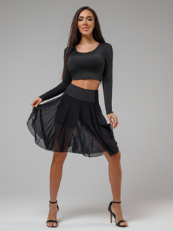 Шорты-юбка Dolly Midi Shadow, Черный