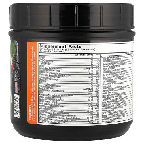 Force Factor, Smarter Greens ™, суперфуды + энергетический порошок, лимон и лайм, 483 г (17 унций)