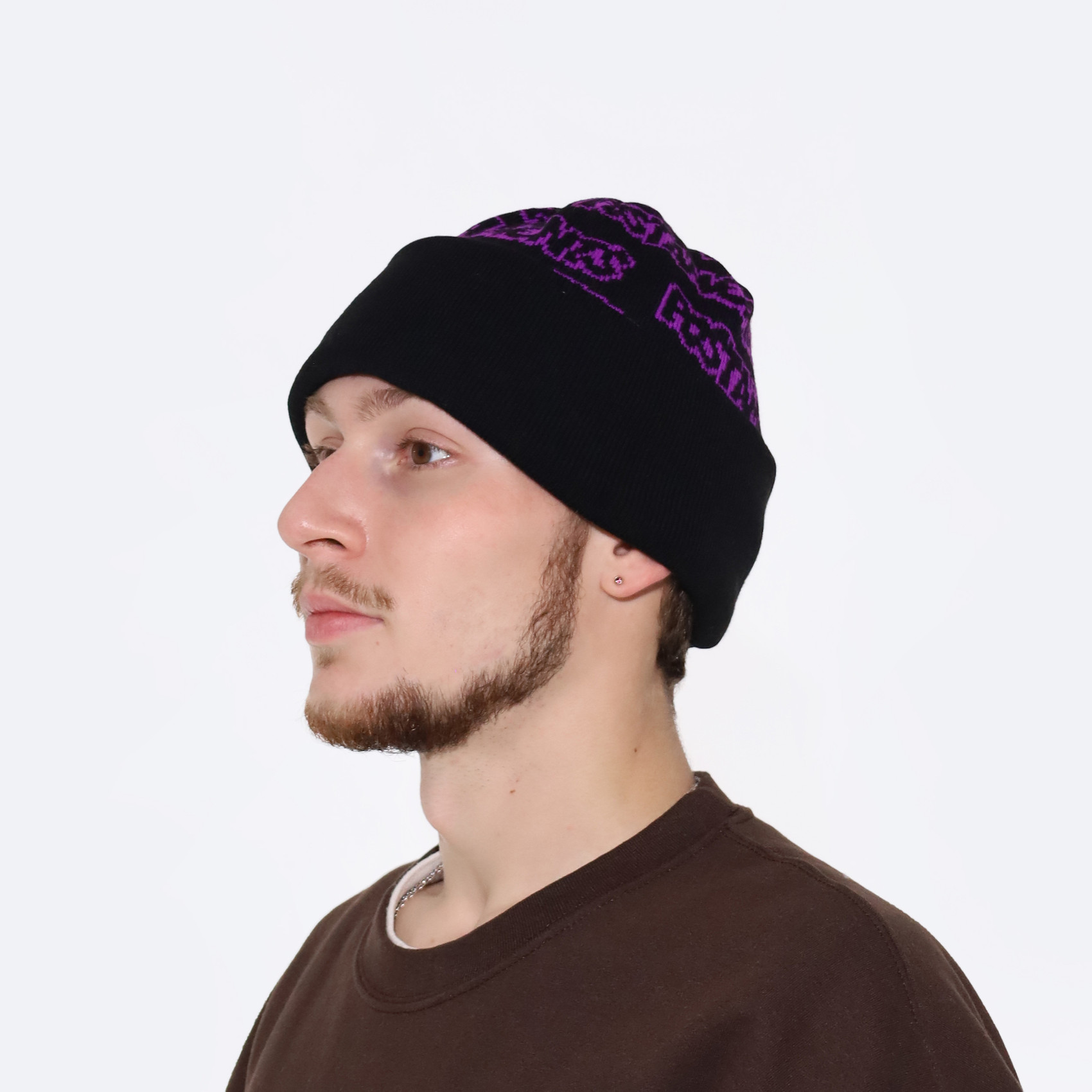 Шапка Postaments Wordz (black/violet) артикул: - купить в магазине Дайс