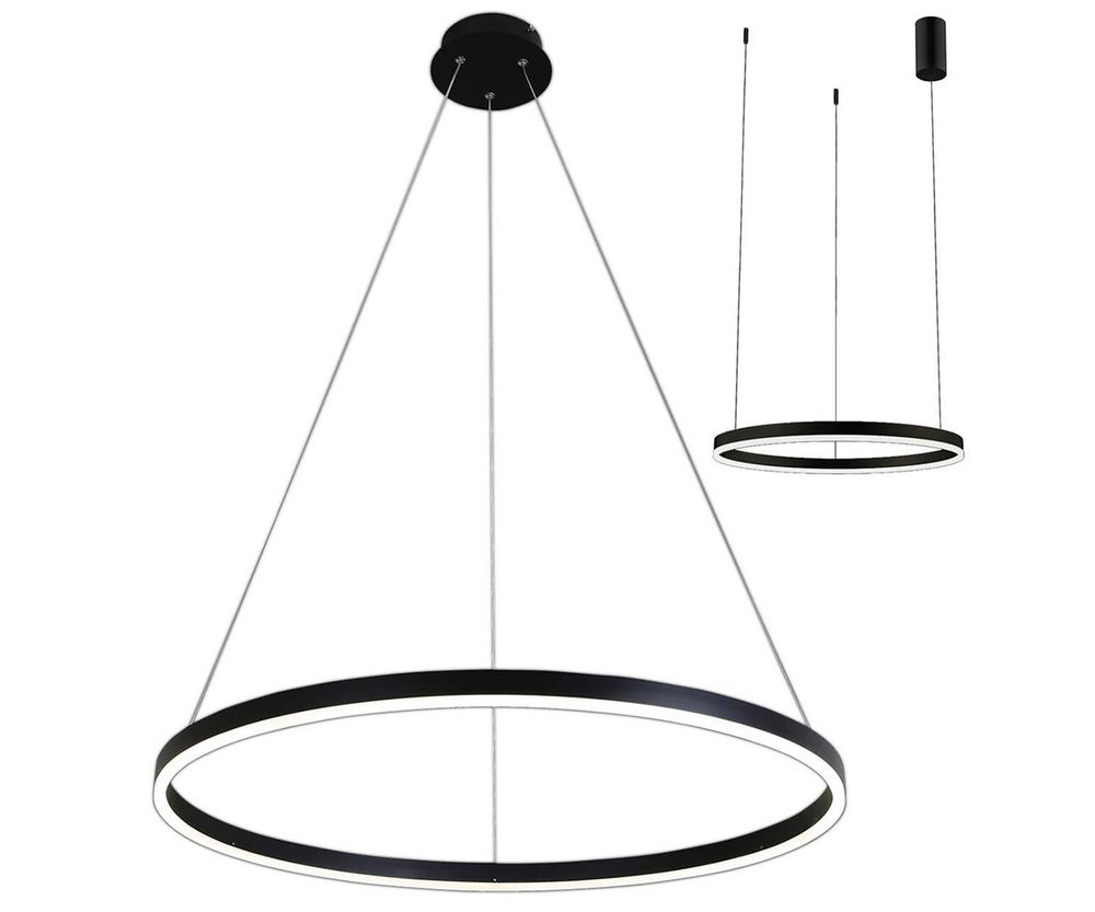 Подвес Тор черный d60 h150 Led 33W (4000K) 2 типа крепления