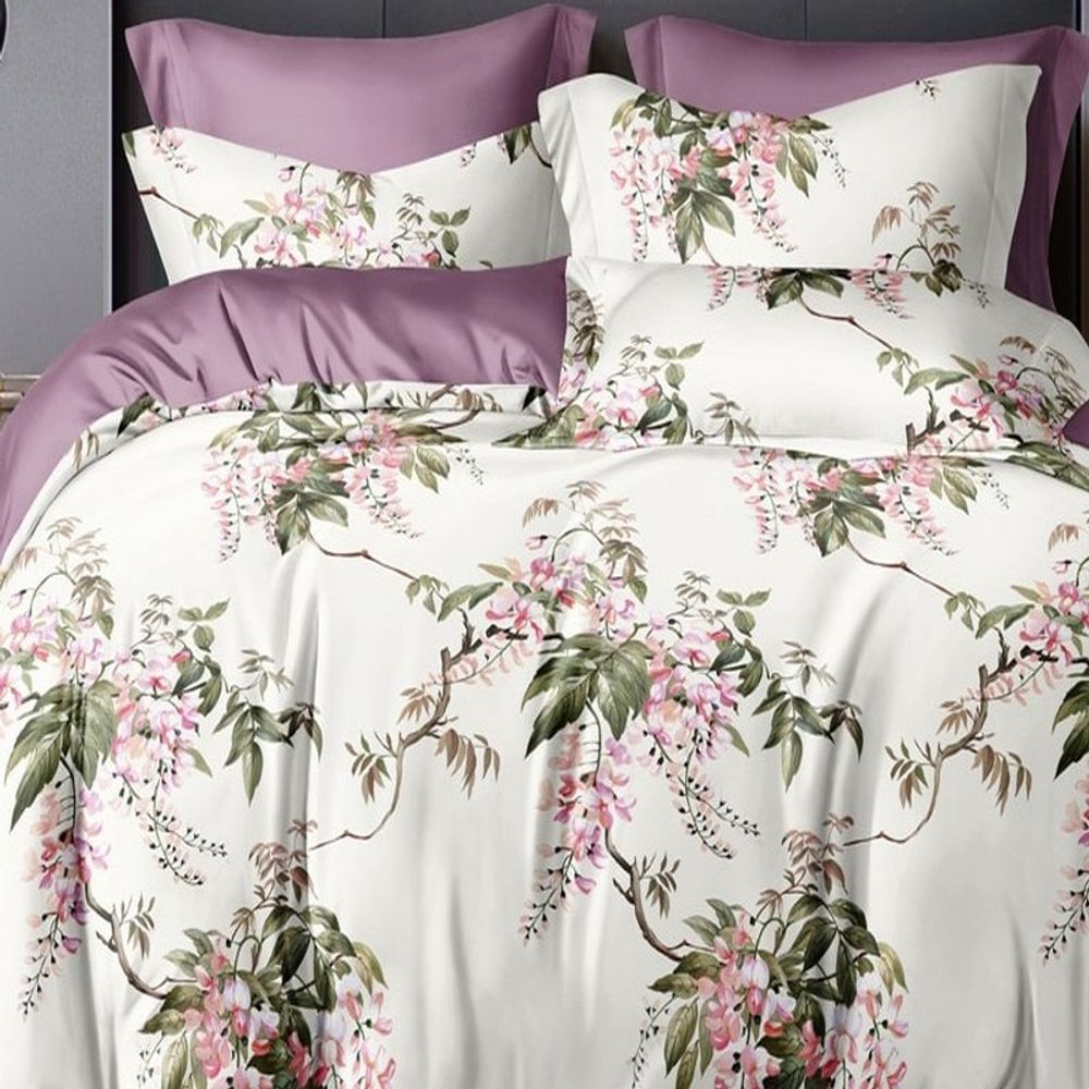 Комплект постельного белья "АВТ. 769", сатин, 100% хлопок, Россия. Пододеяльник на молнии!!!