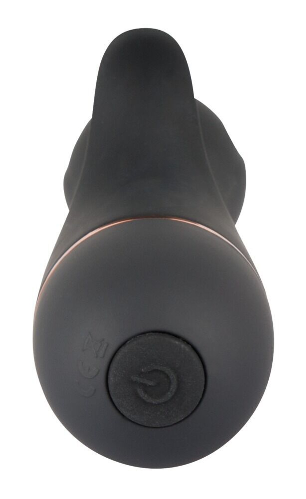 Чёрный вибратор-тюльпан Bendy Tulip с клиторальным лепестком - 16,4 см. (Цвет: черный)