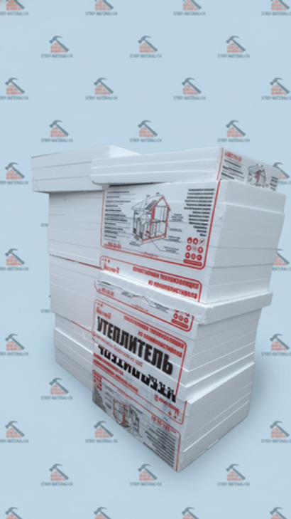 Пенопласт ПСБ-С 15у 100*1000*1000 мм.