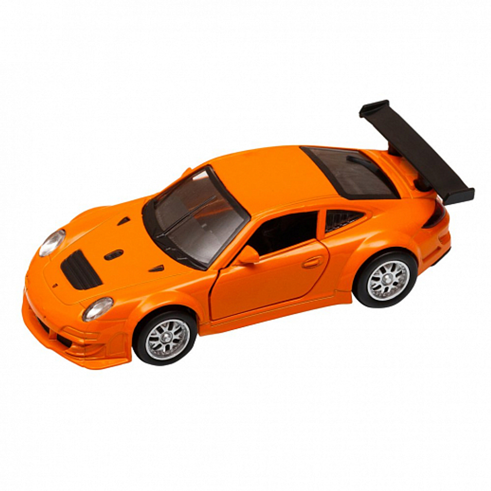 Модель 1:39 Porsche 911 GT3 RSR, оранжевый, инерция, откр. двери