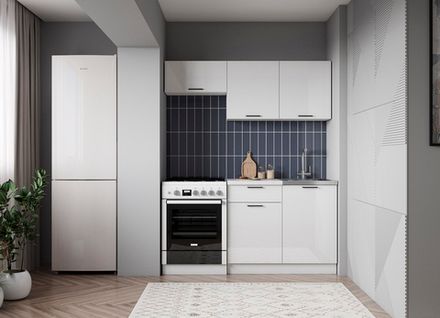 Кухня «Дуся» комплект 1.6 Белый бриллиант