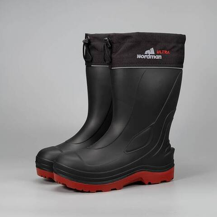 Сапоги Nordman Ultra до -50 ºС с меховым вкладышем (черные с красным)