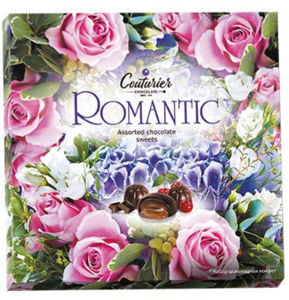 Набор шоколадных конфет Ассорти Romantic Розовый букет 360г