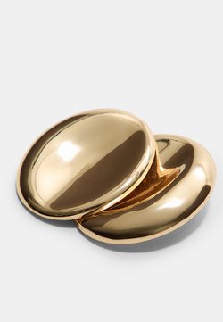 STRADIVARIUS Овальные металлические серьги, золотой