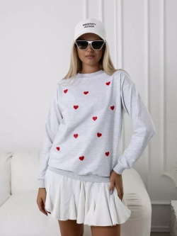 Лонгслив с сердечками