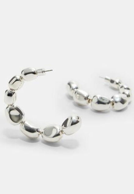 STRADIVARIUS Массивные серьги, серый