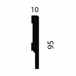Плинтус под покраску, 95x10 мм