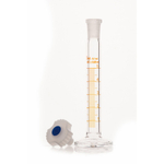 Цилиндр мерный стеклянный с пластиковой пробкой, 5 мл, на круглом стеклянном основании