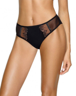 Трусики-бразилиана Rachel с вышивкой черной и золотой нитью (Размер: S) (Цвет: черный)