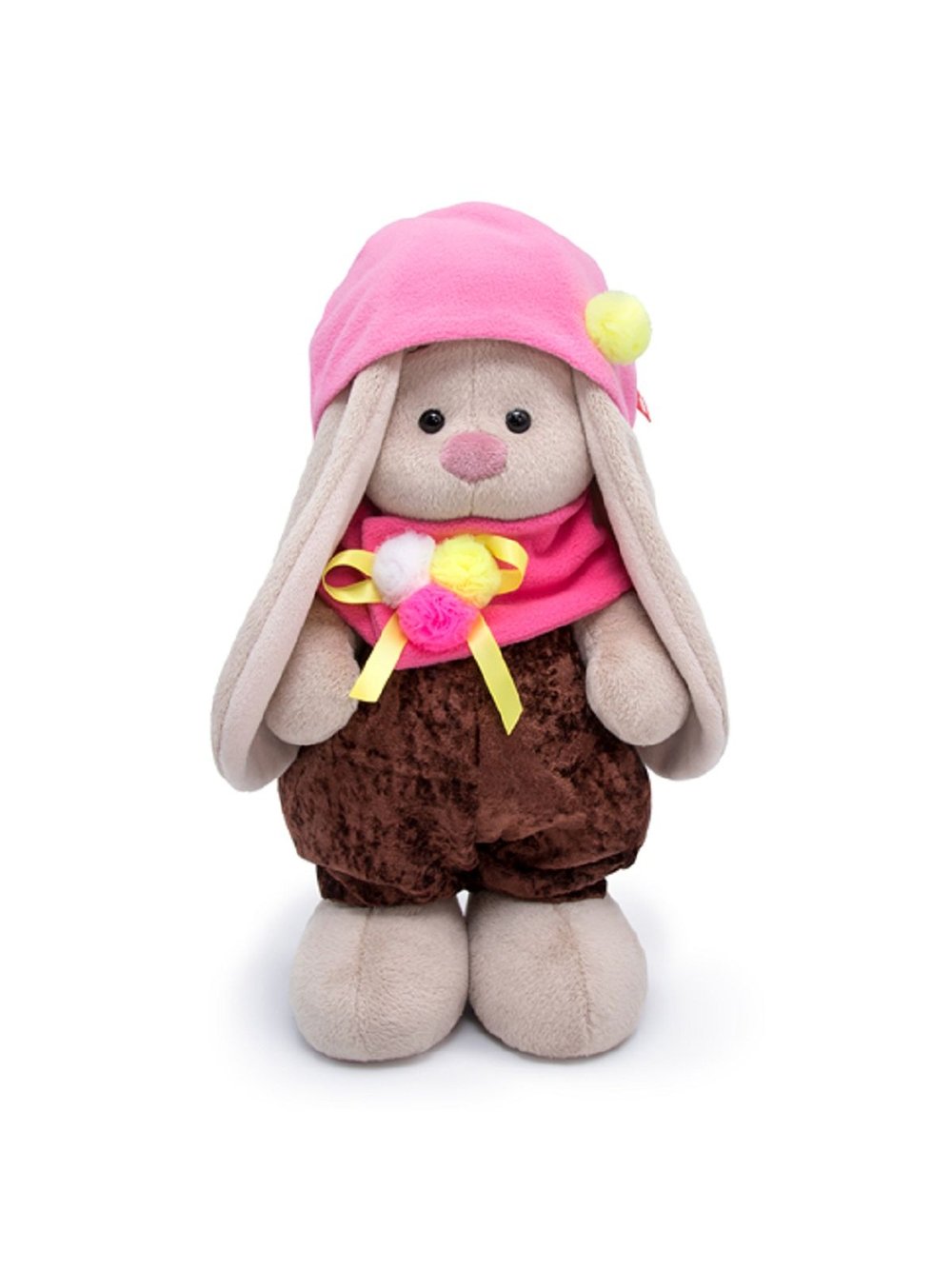 Мягкая игрушка Зайка Ми в штанишках и снуде 25см