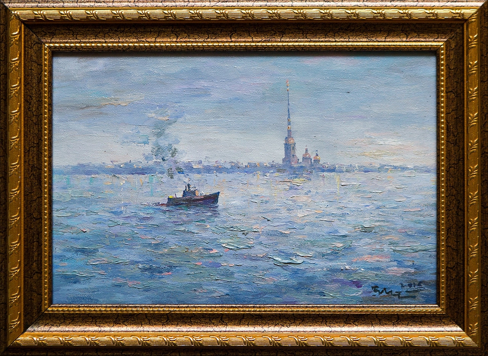 Картина маслом "Петербург. Нева" Миф