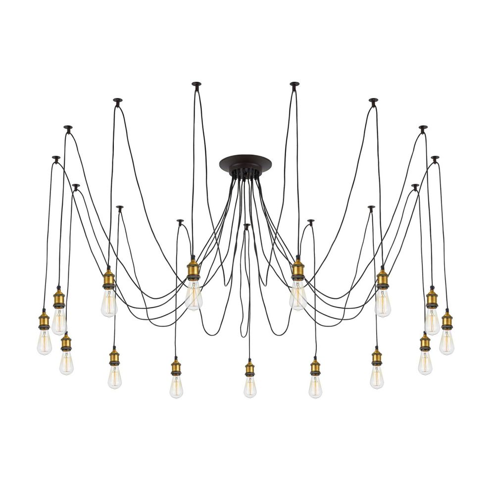 Citilux Эдисон CL451151 Люстра паук Венге Бронза