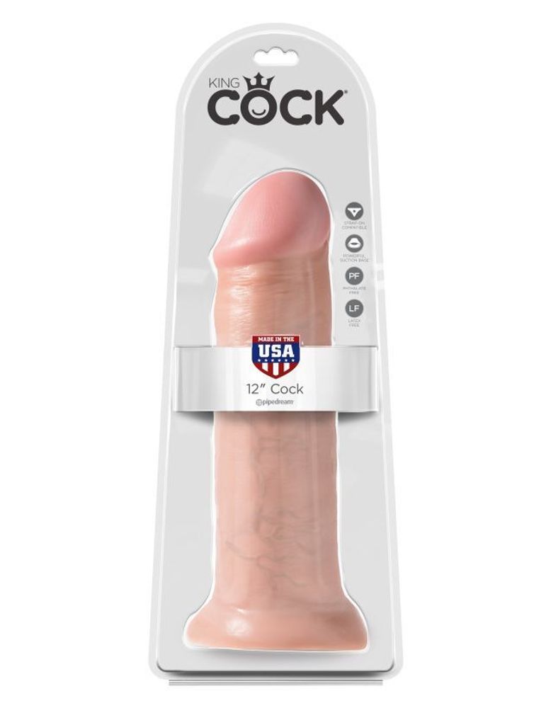 5538-21 PD / Фаллоимитатор-гигант на присоске телесный King Cock 12 Cock Flesh