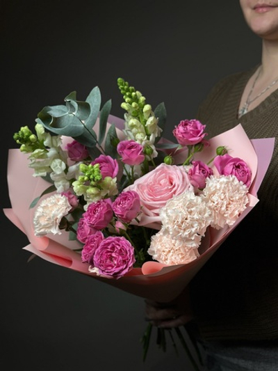 Сборный букет «Розовое волшебство»