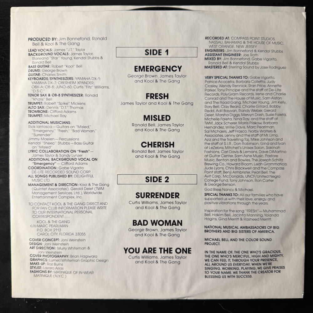 Kool & The Gang ‎– Emergency (США 1984г.)
