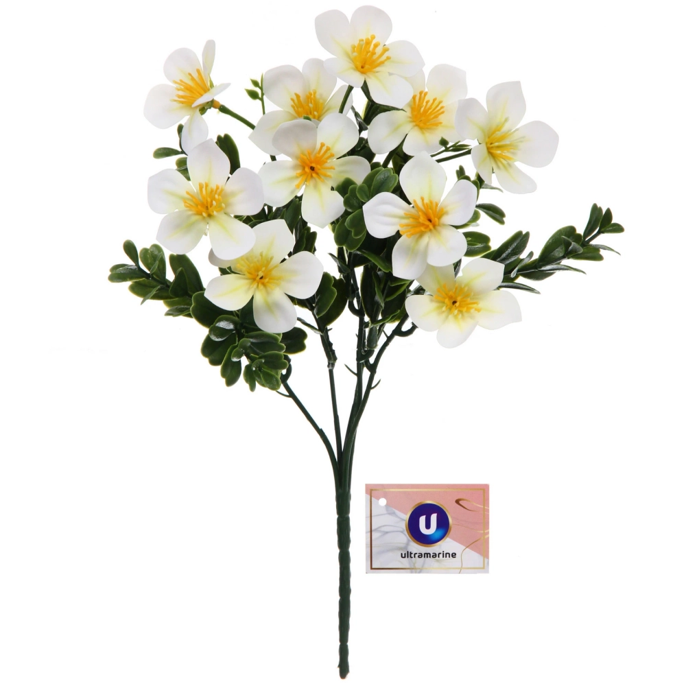 Искусственные цветы «Волшебство лета» 30см Лютики 10 цветков белые