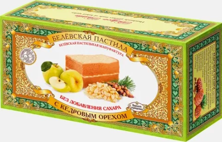 Пастила с кедровым орехом без сахара Белевская пастила 100г