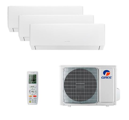 Мультисплит система на 3 комнаты Gree GWH09AGAXA-K6DNA4C/I x 3 / GWHD(24)NK6OO (LC)(LH)