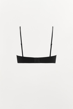 ZARA БРАЛЕТТ ИЗ СМЕСОВОГО ПОЛИАМИДА НА БРЕТЕЛЯХ, ЧЕРНЫЙ