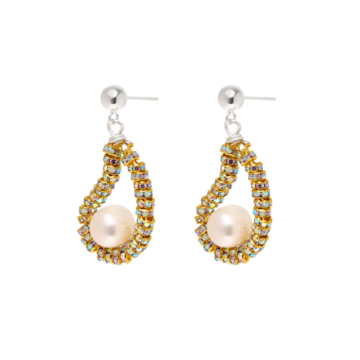 Серьги Tiny Gold Oysters Earrings
