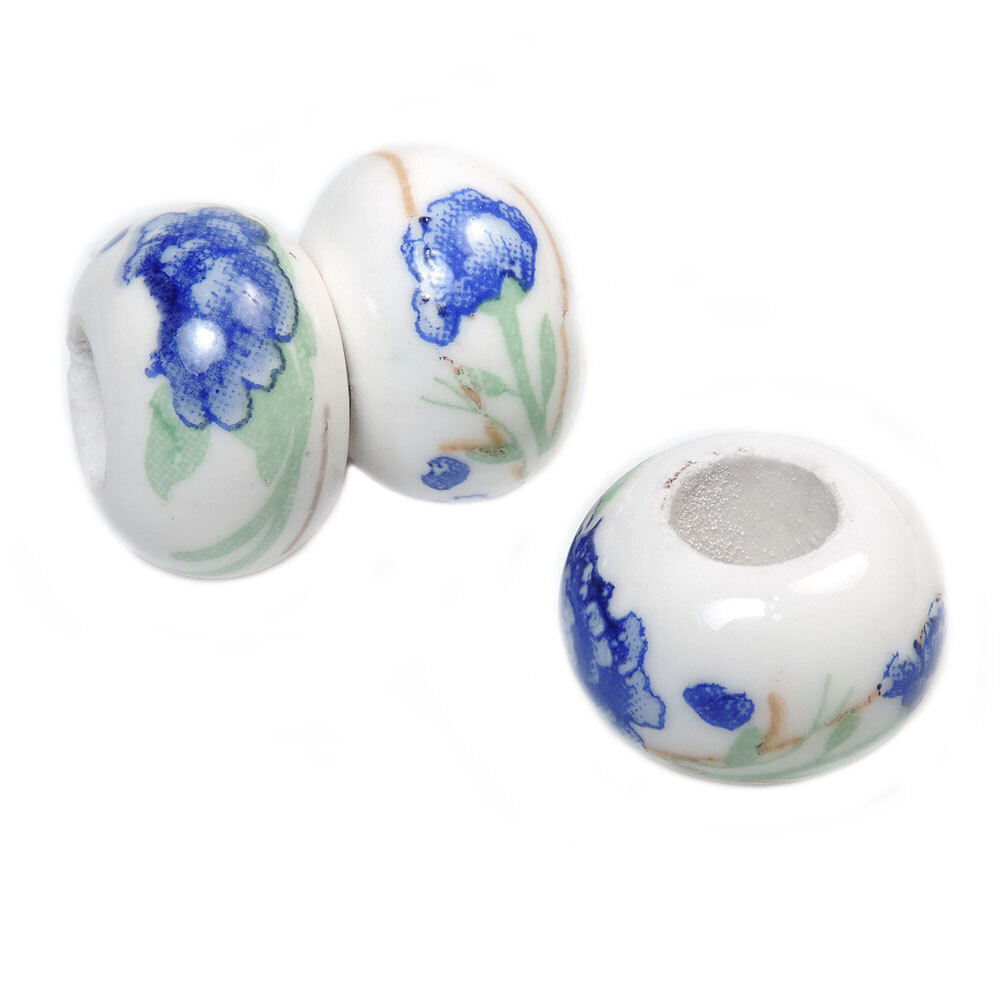 Бусина-шарм керамика, роспись