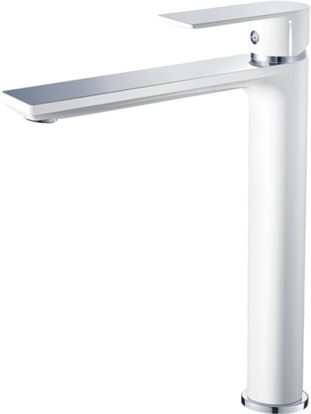 Смеситель для раковины высокий HAIBA HB11505-8 хром-белый