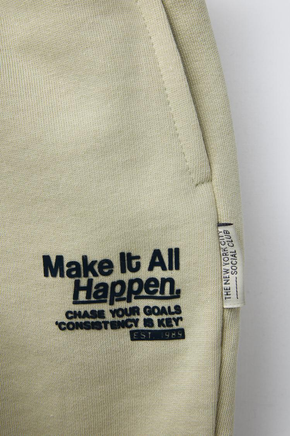 ZARA КОМПЛЕКТ ИЗ ТОЛСТОВКИ С ВОРОТНИКОМ ПОЛО И БРЮК-ДЖОГГЕРОВ, СВЕТЛО-ЗЕЛЕНЫЙ