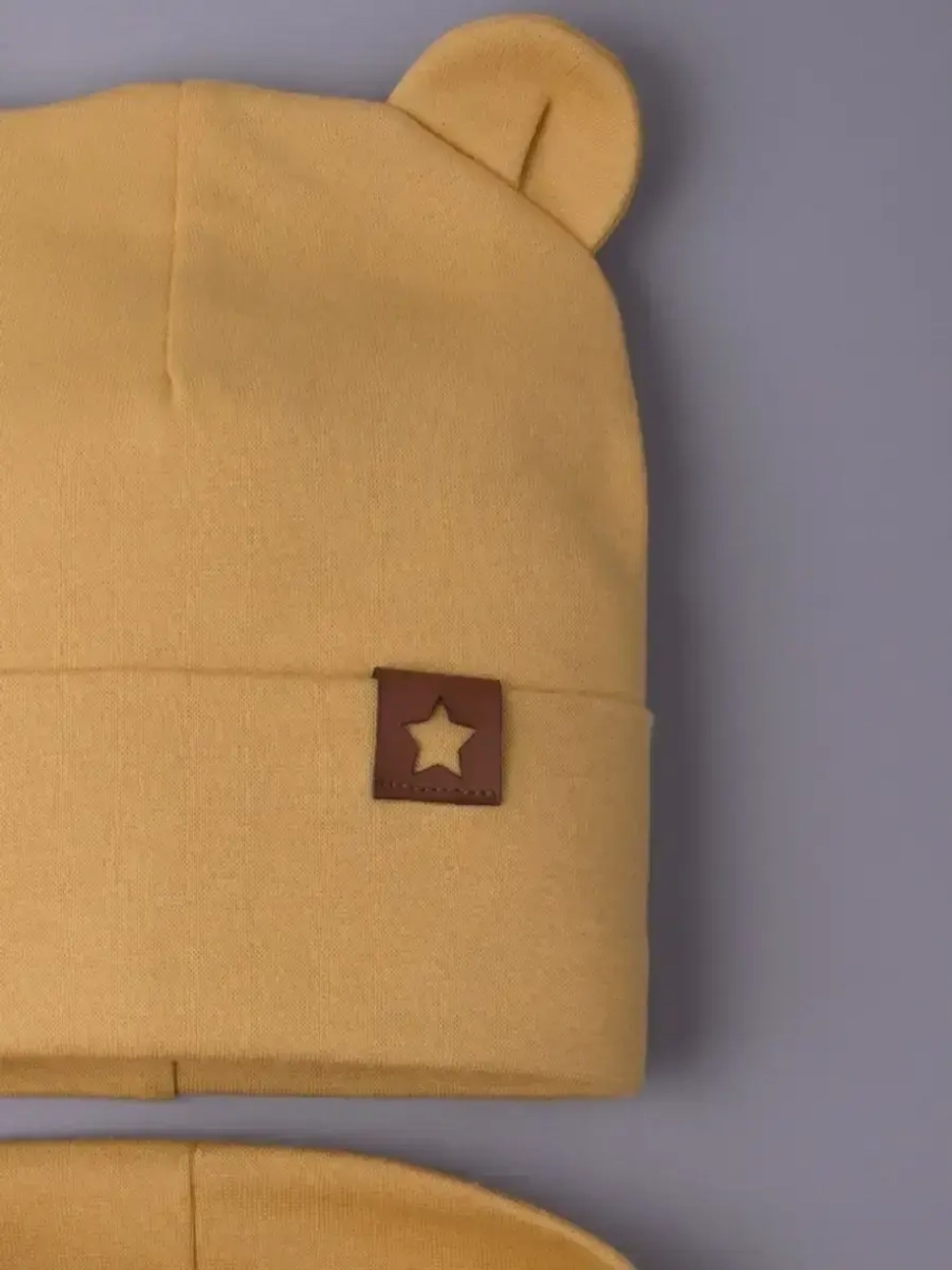 Шапка с ушками осенняя и снуд для детей