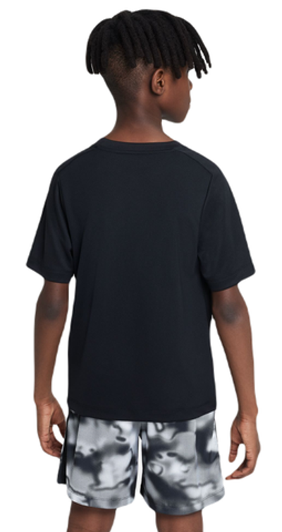 Футболка для мальчика теннисная Nike Dri-Fit Multi+ Top - black/white