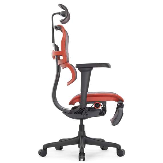 Кресло FALTO Ergohuman Ultra X9 GAMING с подножкой ( чёрный/ КРАСНЫЙ каркас /сетка Equator Red )