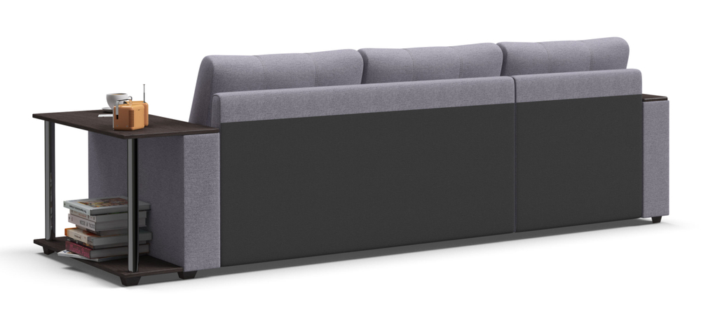 Угловой диван Атланта Люкс Рогожка Мальмо платина