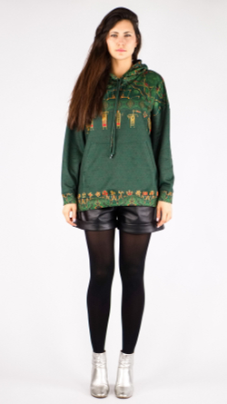 Худи «Петроглифы», принт по мотивам наскальных рисунков североамериканских индейцев