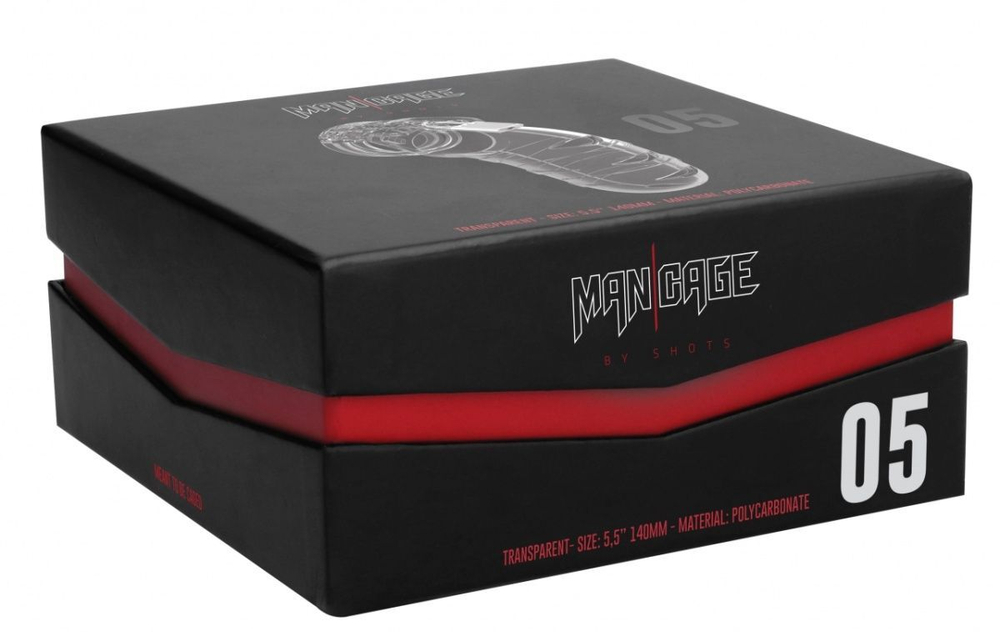 Мужской пояс верности №5 Transparent 5.5 Inch - 14 см. (Цвет: прозрачный)