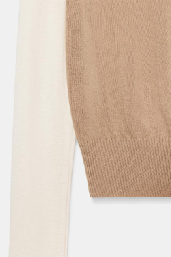 ZARA КОМБИНИРОВАННАЯ ФУТБОЛКА С КОРСЕТОМ, МЯГКИЙ КАШТАНОВЫЙ