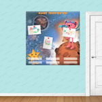 Стенд магнитный Наше творчество с полочками 032