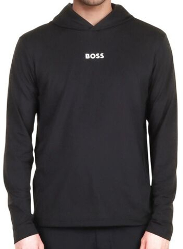 Мужская теннисная кофта BOSS Scott Tech Hoodie - черный