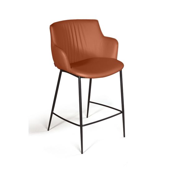 Стул полубарный Sofia, экокожа soft-touch, терракот
