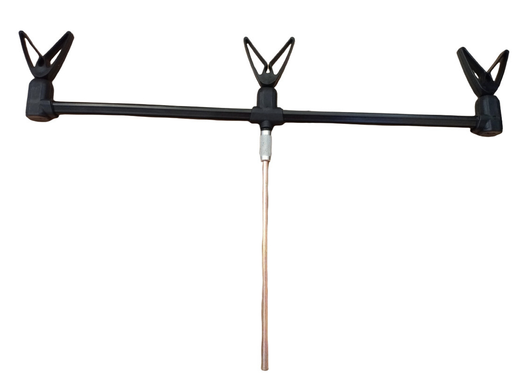 Под для рыбалки Jin Tai ,род-под для удилищ, держатель для удочек, подставка для 3 удилищ. "Ушки" на резьбе.