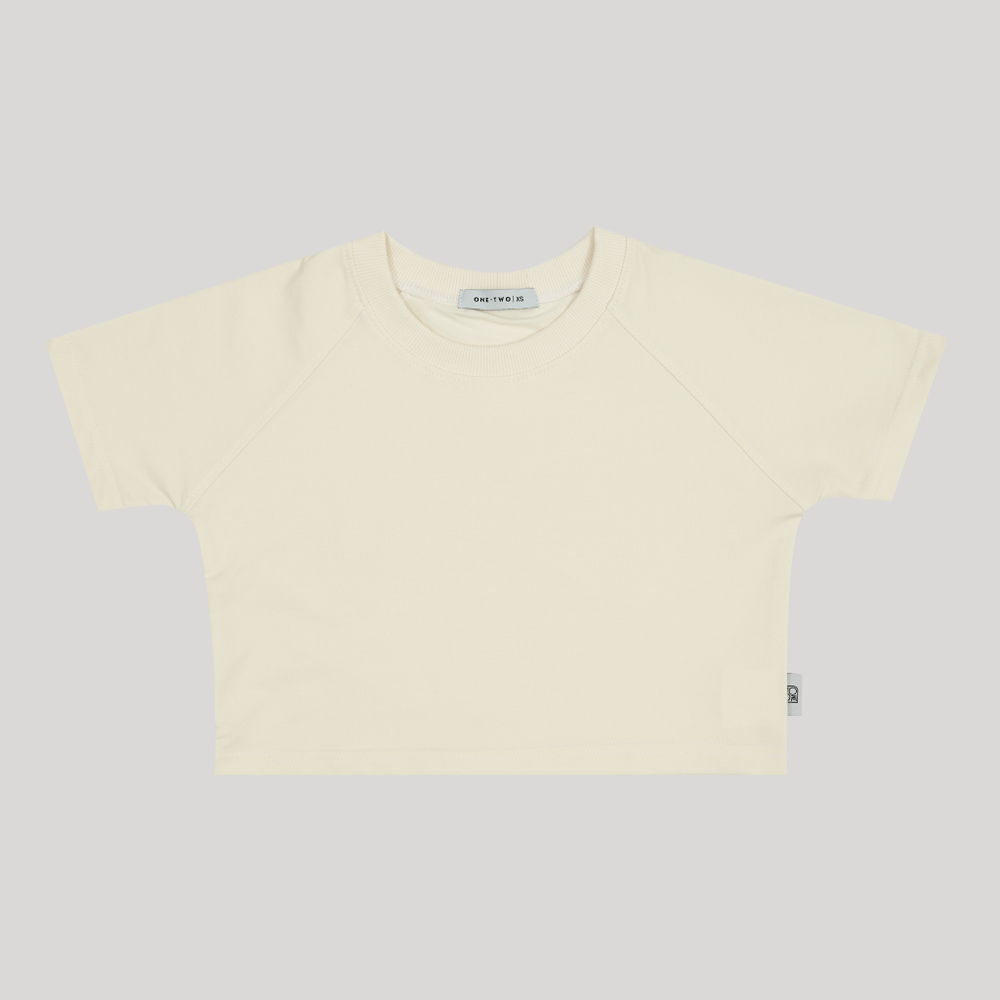 Raglan Crop Top Coconut Milk