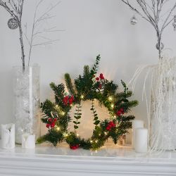 ULD-T4040-020-SNA-3AA WARM WHITE IP20 WREATH Украшение светодиодное Венок. на батарейках 3АА не в-к. 40х40см. 20 светодиодов. Теплый белый свет. TM Uniel