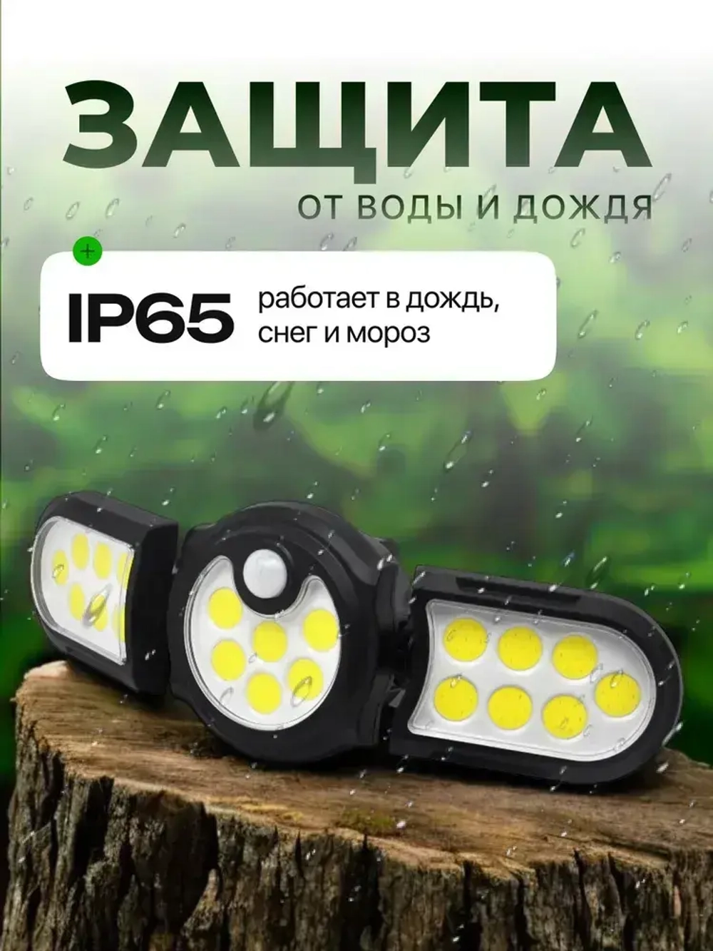 Светильник на солнечной батарее, с датчиком движения, яркий, уличный, для дома и дачи