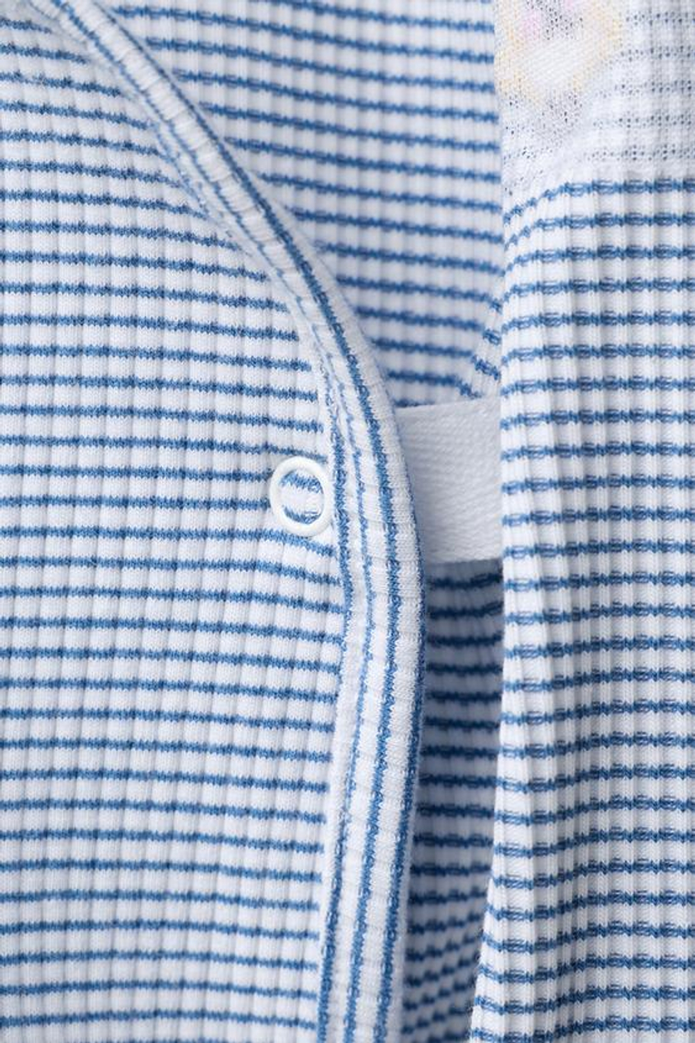 ZARA КОМПЛЕКТ ИЗ ФУТБОЛКИ И БРЮК-ШАРОВАРОВ В ПОЛОСКУ С ВЫШИВКОЙ ЦЫПЛЕНКА, МОРСКОЙ СИНИЙ