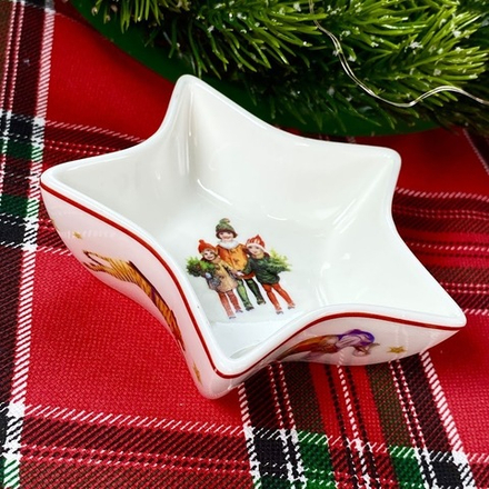 Lenardi 305-196 Глубокое блюдо 11см НОВЫЙ ГОД в под.уп.(х48)Фарфор